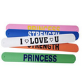 Screen Printed Silicone Slap Wristband / Bracelet